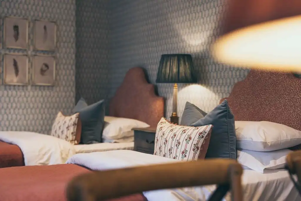 Twin bedroom accommodation at Rowton Castle