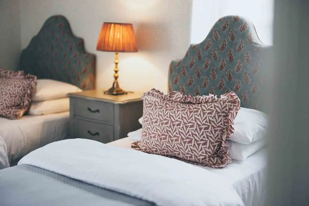 Twin bedroom accommodation at Rowton Castle